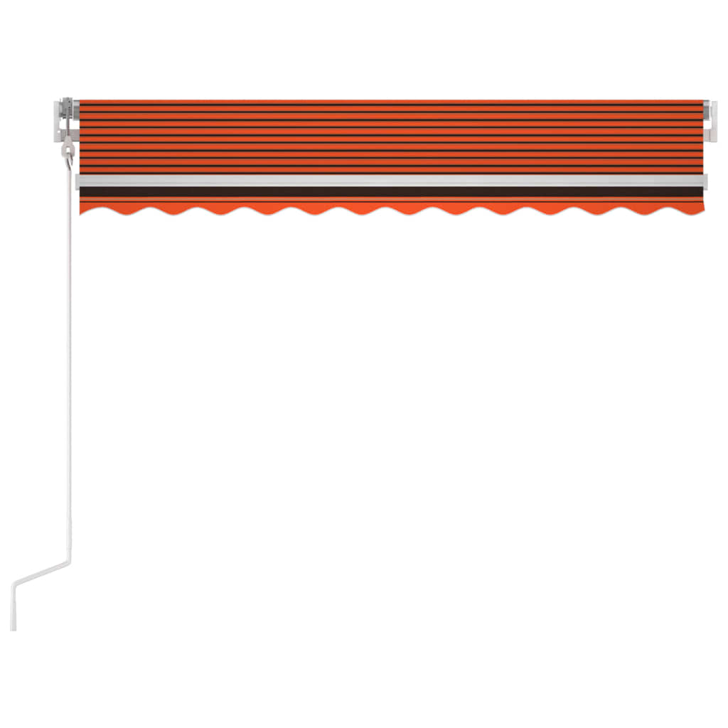 vidaXL Automatycznie zwijana markiza, LED i czujnik wiatru, 350x250 cm