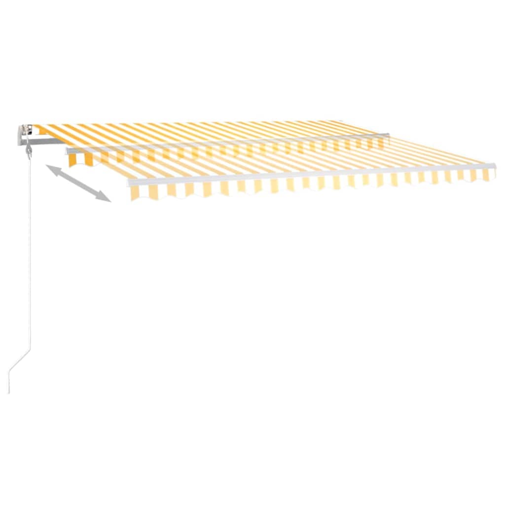 vidaXL Automatycznie zwijana markiza, LED i czujnik wiatru, 400x300 cm