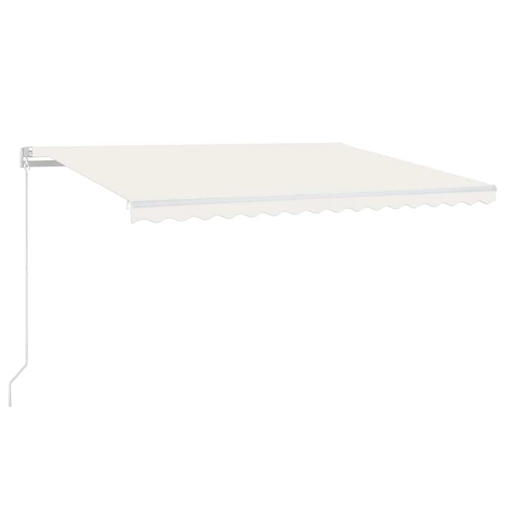 vidaXL Automatycznie zwijana markiza, LED i czujnik wiatru, 450x300 cm