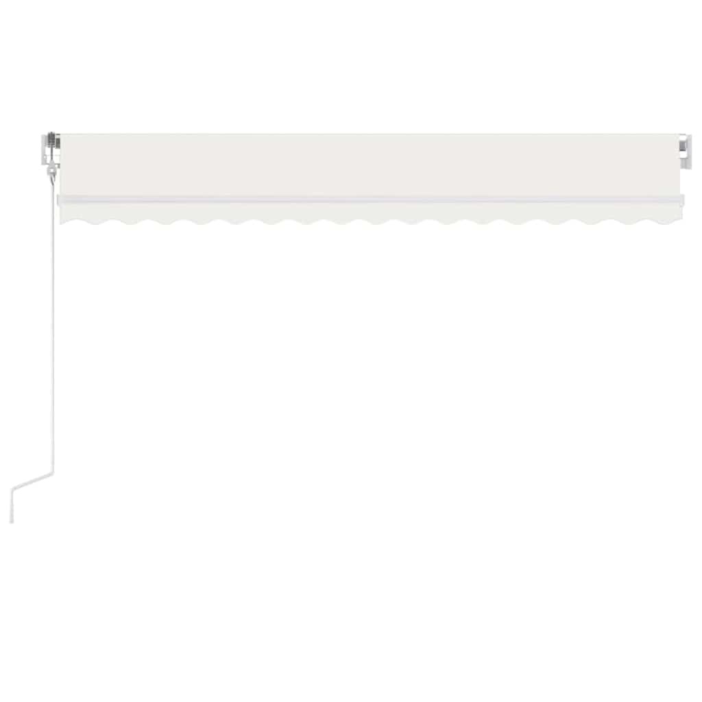 vidaXL Automatycznie zwijana markiza, LED i czujnik wiatru, 450x300 cm