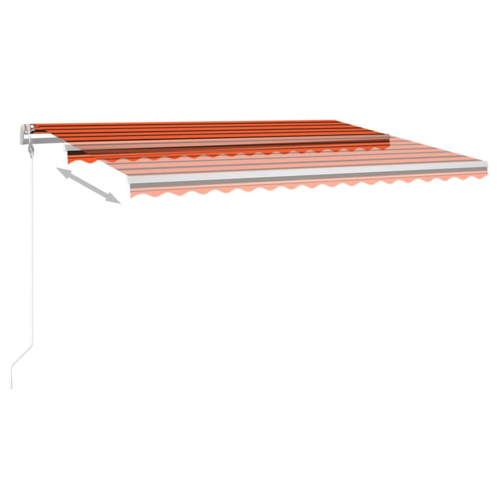 vidaXL Automatycznie zwijana markiza, LED i czujnik wiatru, 450x300 cm
