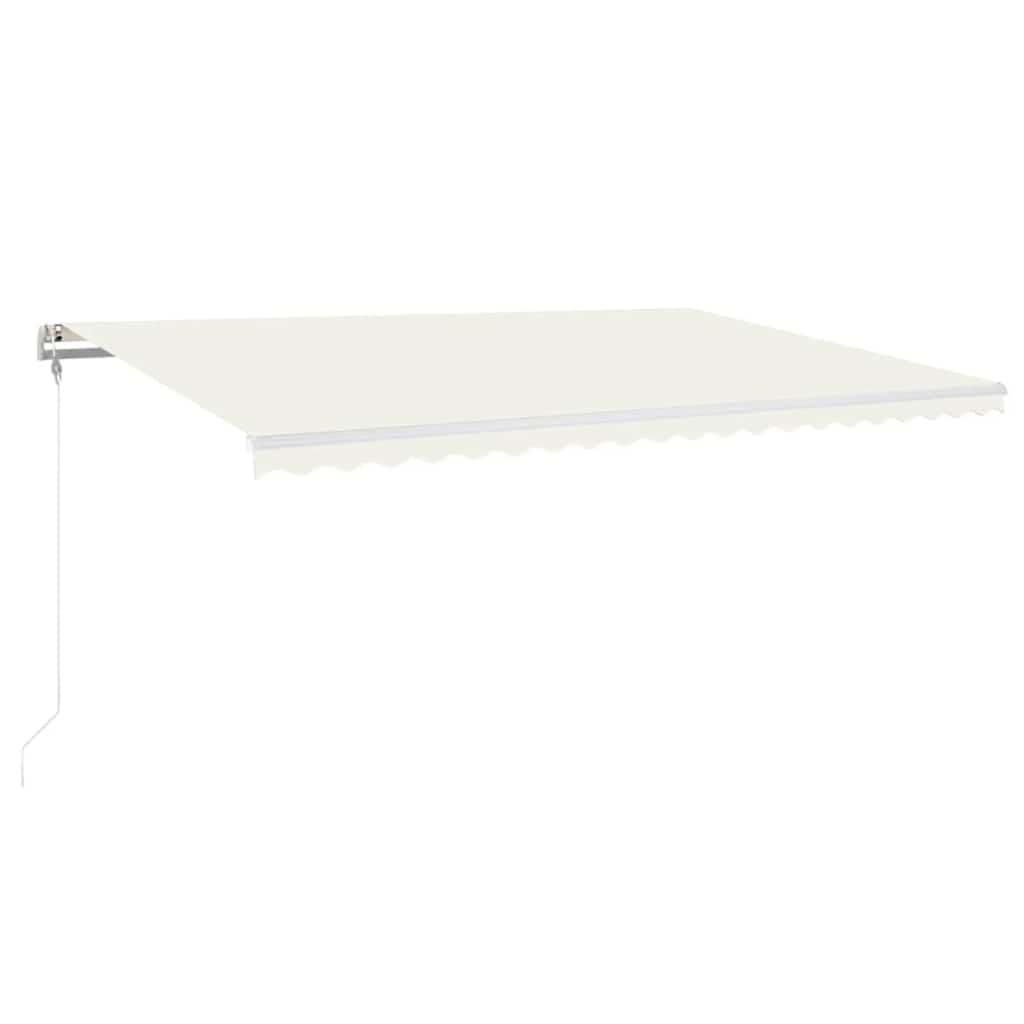 vidaXL Automatycznie zwijana markiza, LED i czujnik wiatru, 500x300 cm