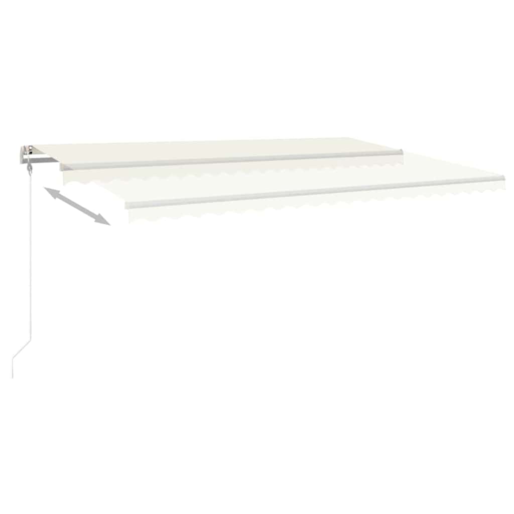 vidaXL Automatycznie zwijana markiza, LED i czujnik wiatru, 500x300 cm