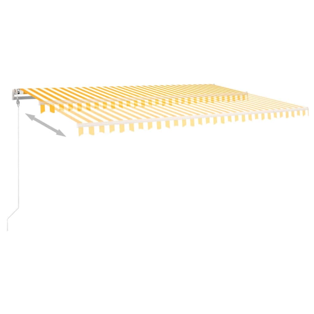 vidaXL Automatycznie zwijana markiza, LED i czujnik wiatru, 500x300 cm