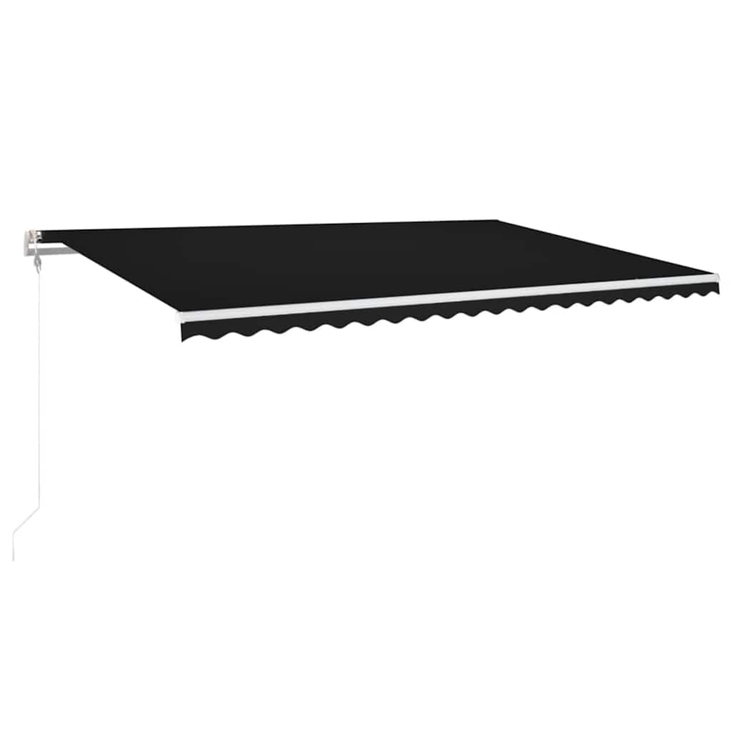 vidaXL Automatycznie zwijana markiza, LED i czujnik wiatru, 500x300 cm
