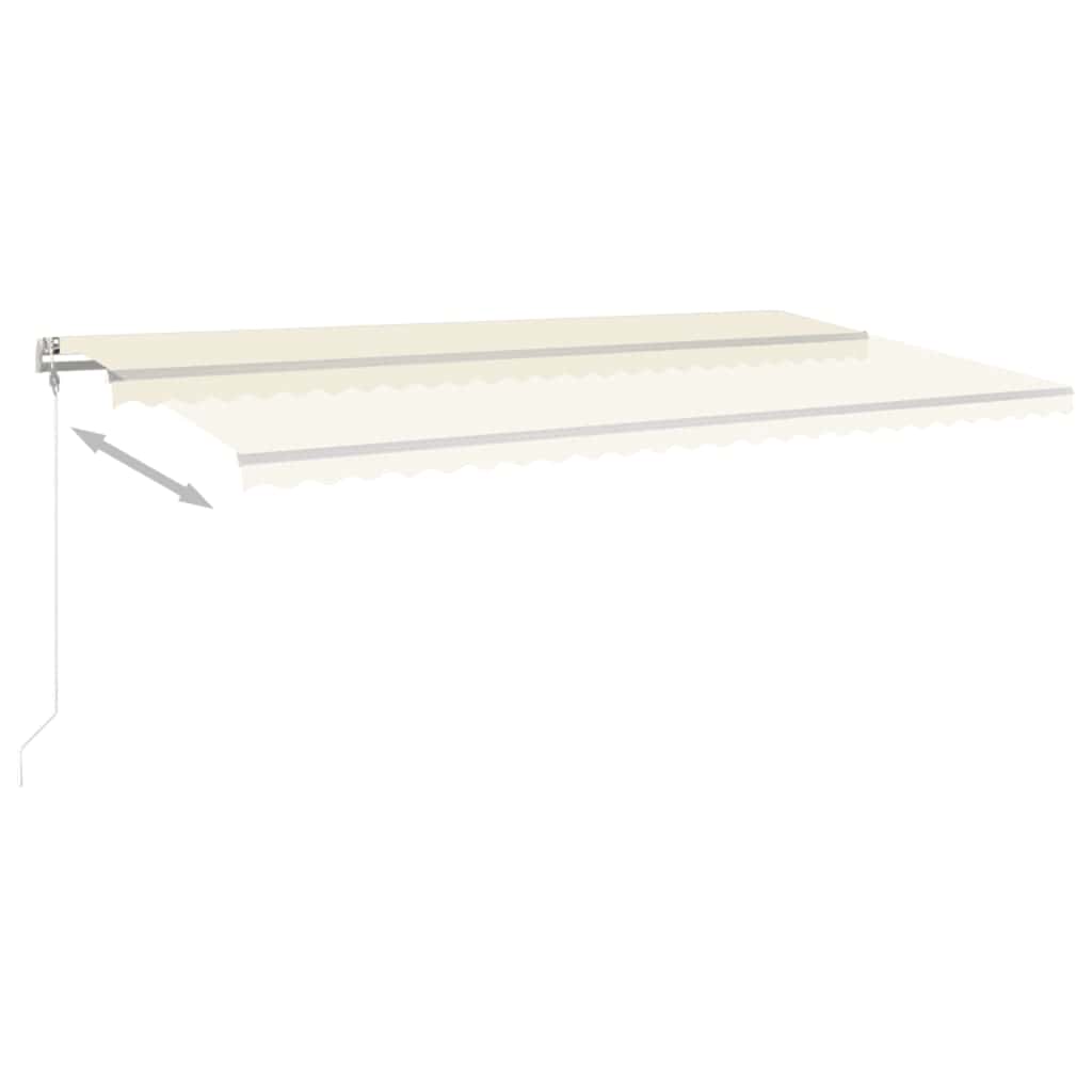 vidaXL Automatycznie zwijana markiza, LED i czujnik wiatru, 600x300 cm