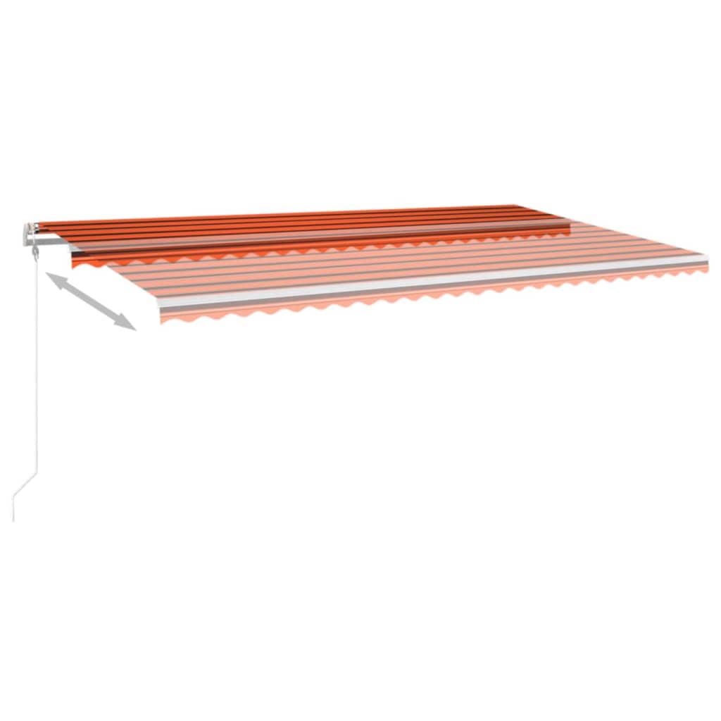 vidaXL Automatycznie zwijana markiza, LED i czujnik wiatru, 600x300 cm