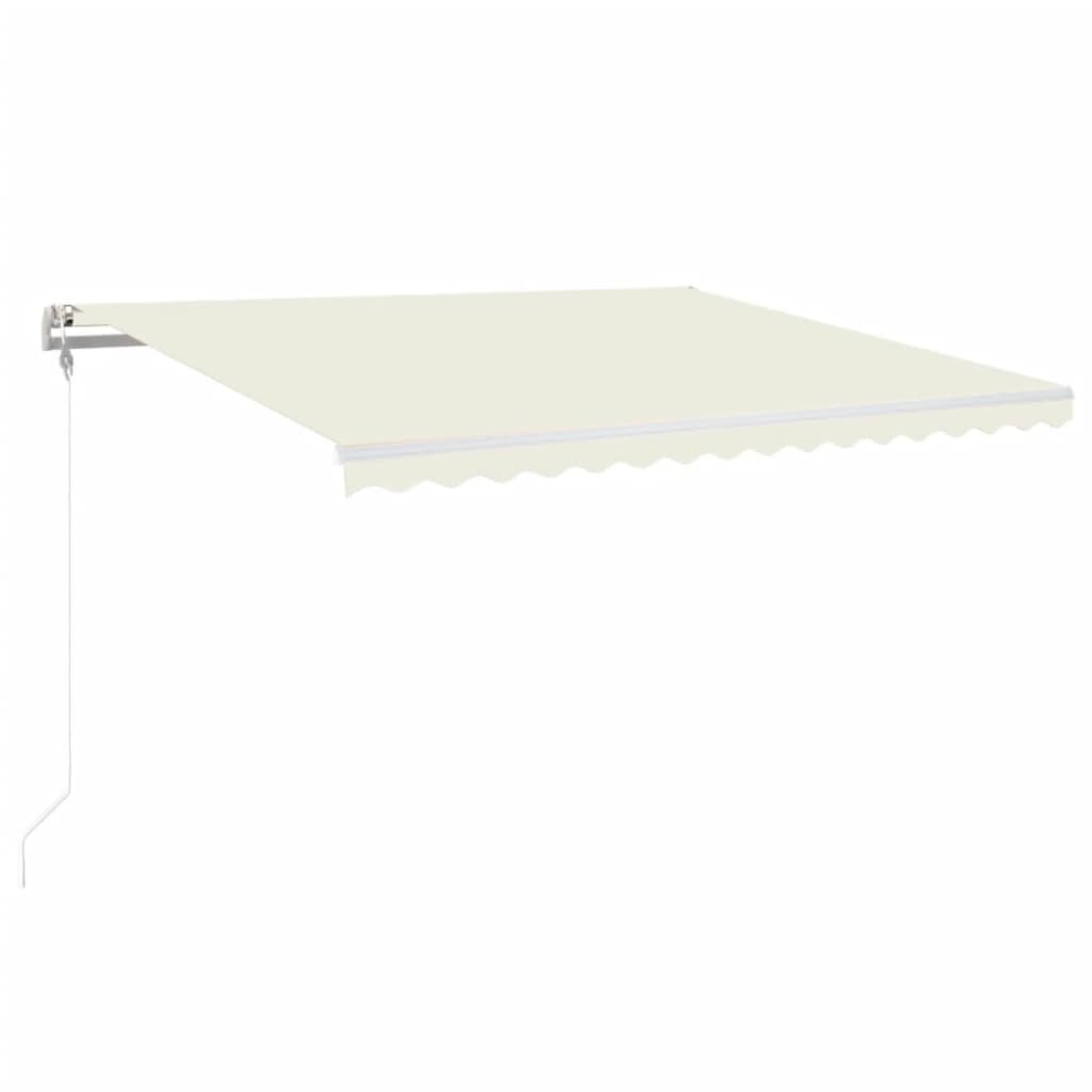 vidaXL Automatycznie zwijana markiza, 400 x 350 cm, kremowa