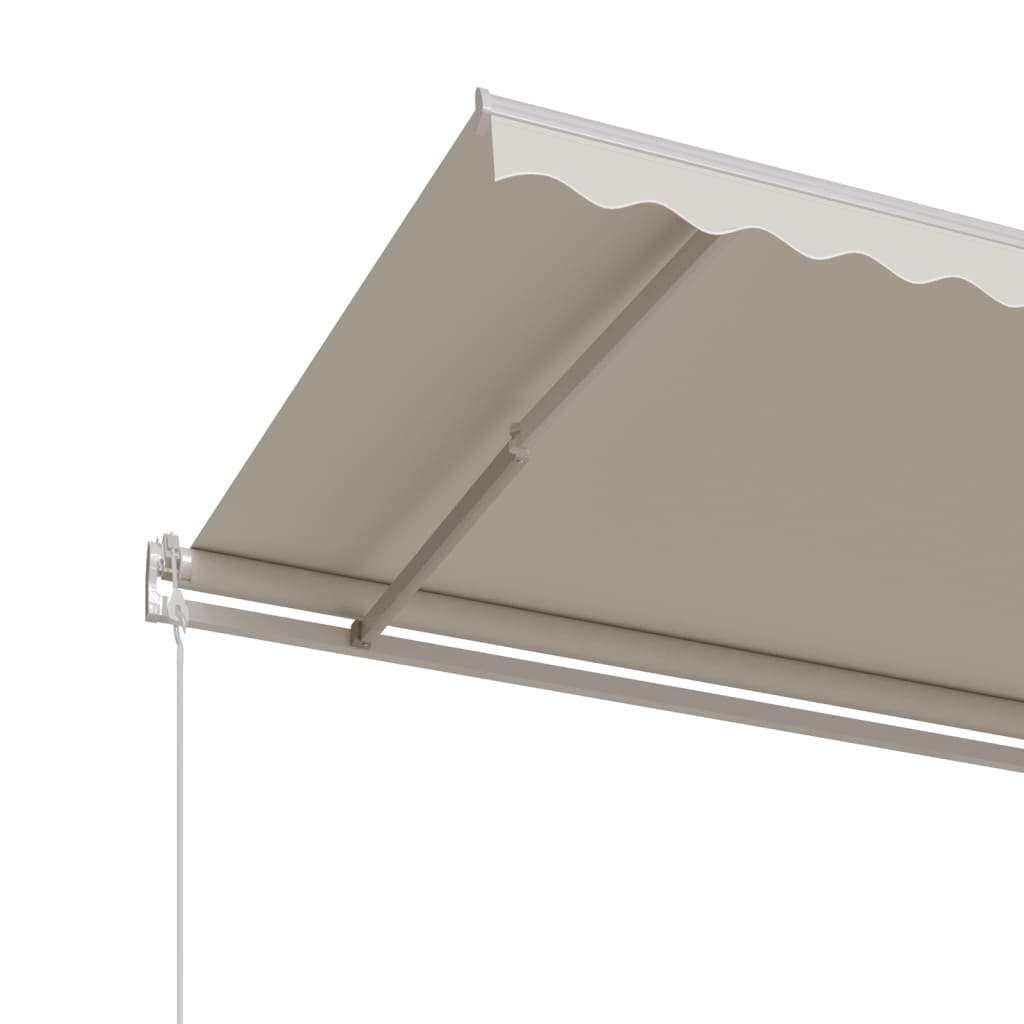 vidaXL Automatycznie zwijana markiza, 400 x 350 cm, kremowa