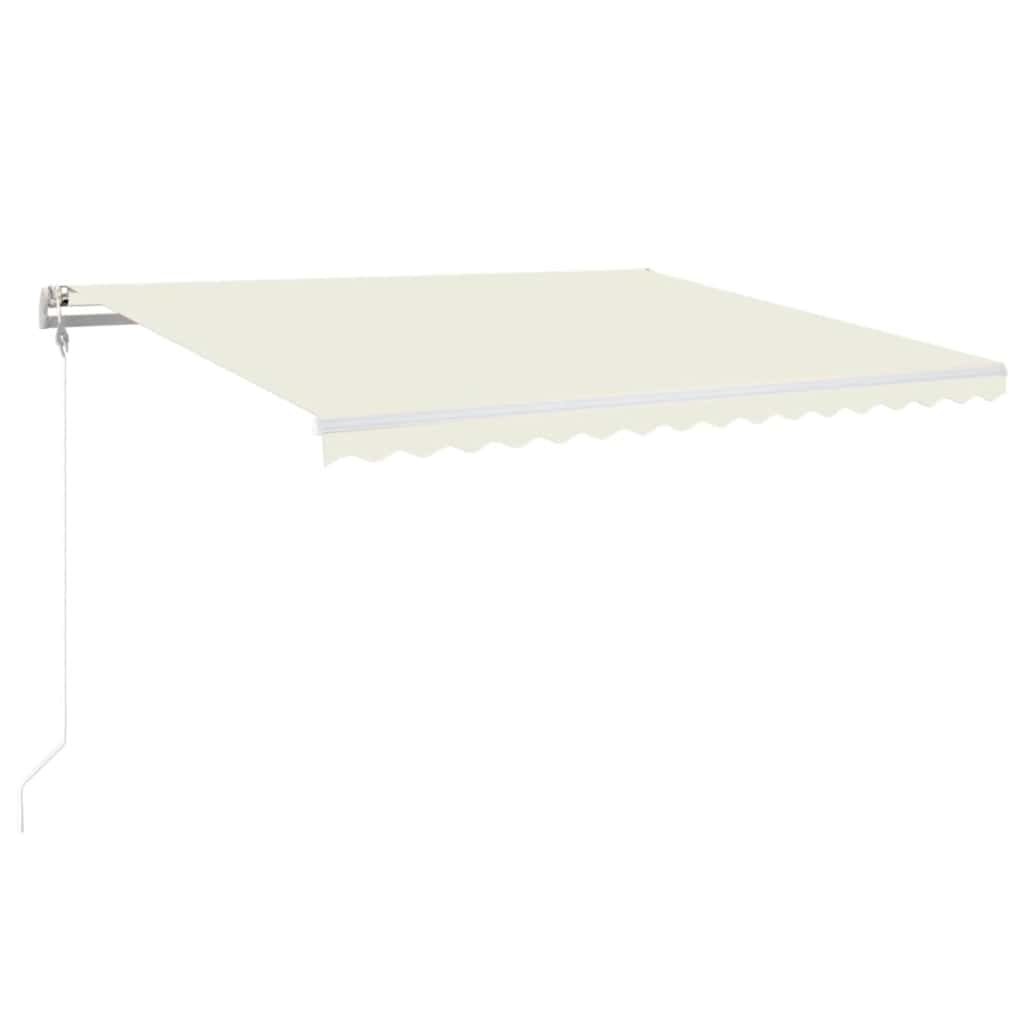 vidaXL Automatycznie zwijana markiza, LED i czujnik wiatru, 400x350 cm