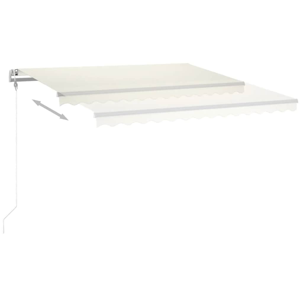 vidaXL Automatycznie zwijana markiza, LED i czujnik wiatru, 400x350 cm