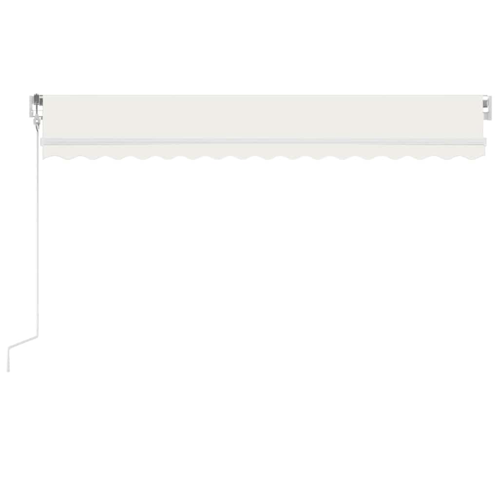 vidaXL Automatycznie zwijana markiza, LED i czujnik wiatru, 400x350 cm