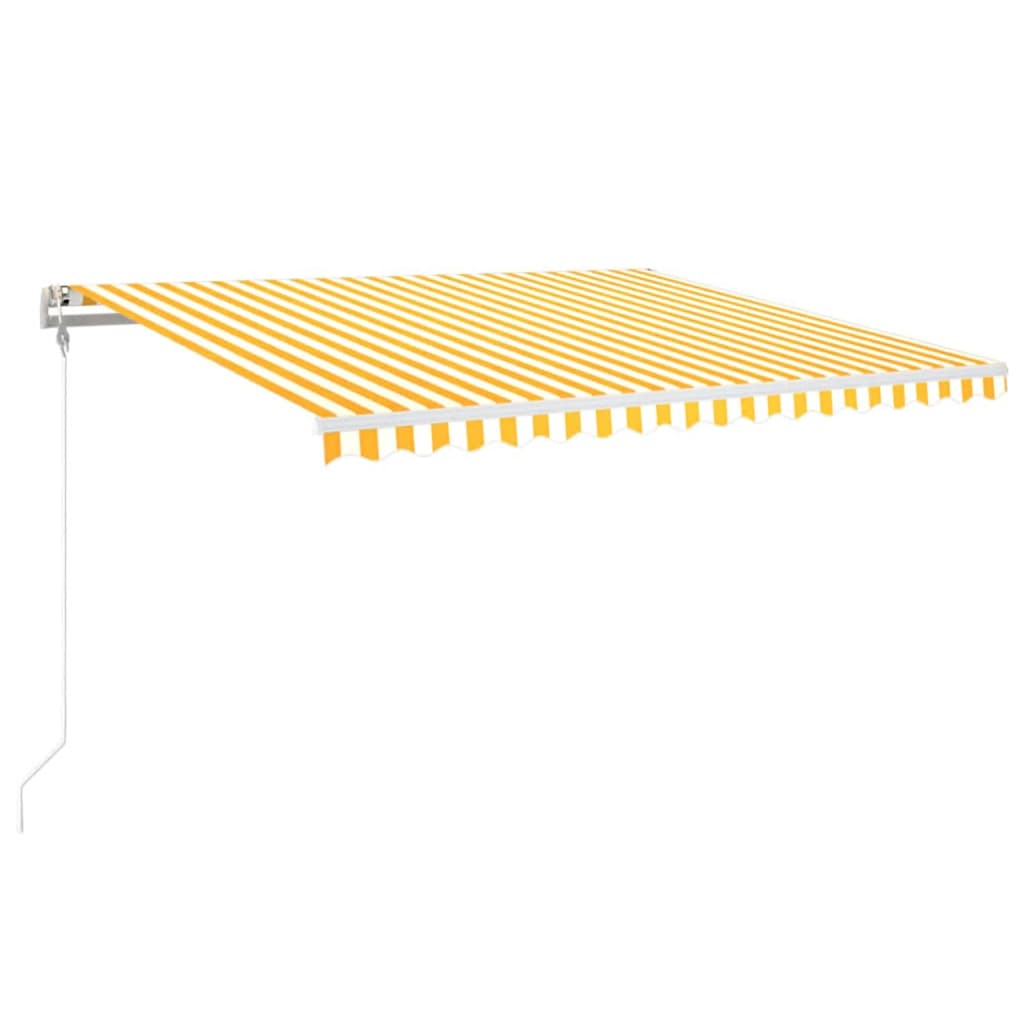 vidaXL Automatycznie zwijana markiza, LED i czujnik wiatru, 400x350 cm