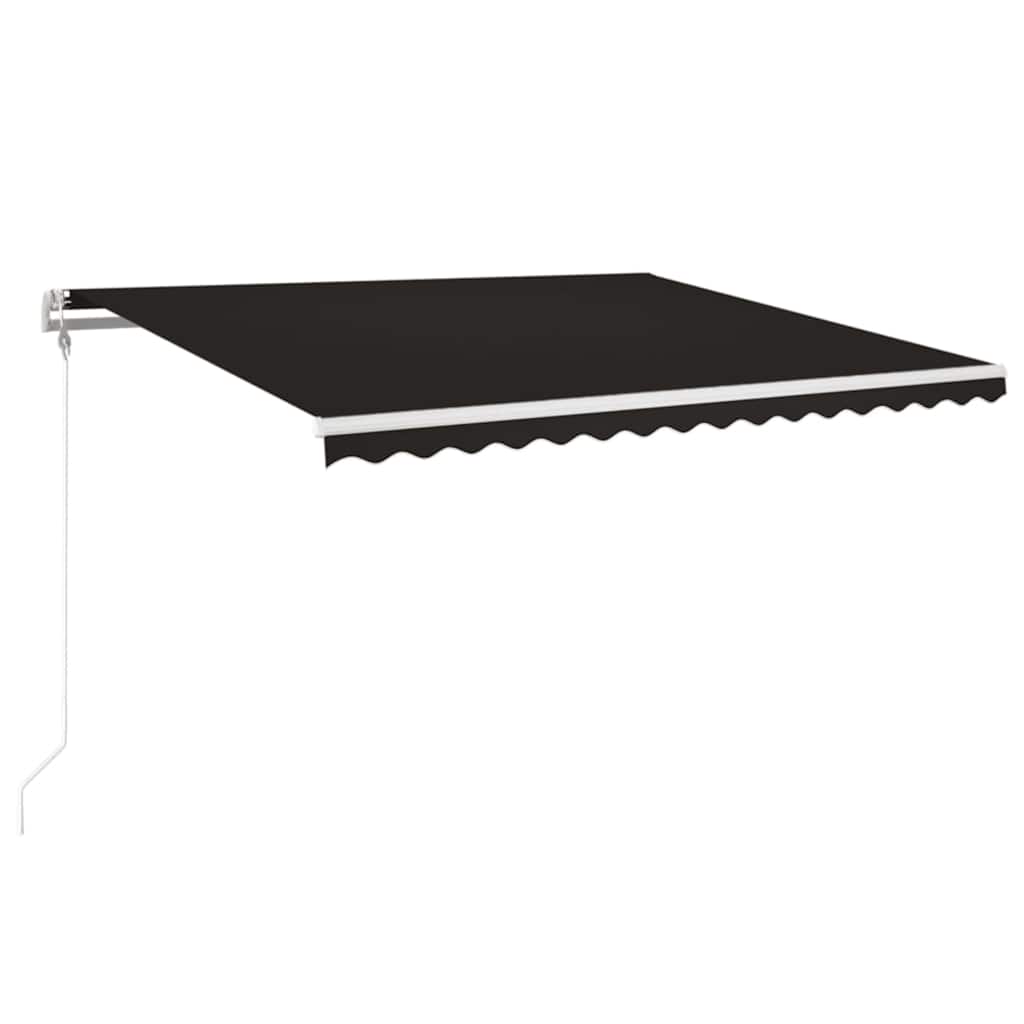 vidaXL Automatycznie zwijana markiza, LED i czujnik wiatru, 400x350 cm