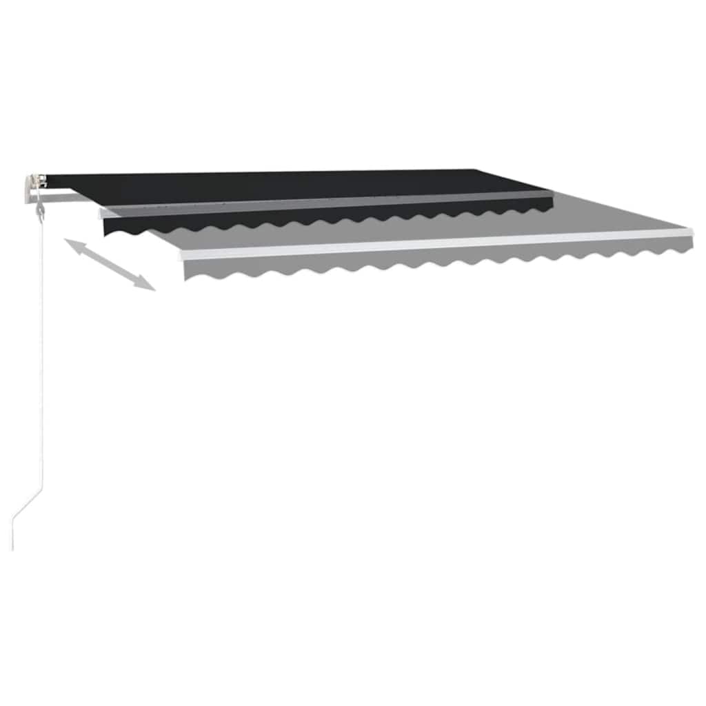 vidaXL Automatycznie zwijana markiza, LED i czujnik wiatru, 400x350 cm