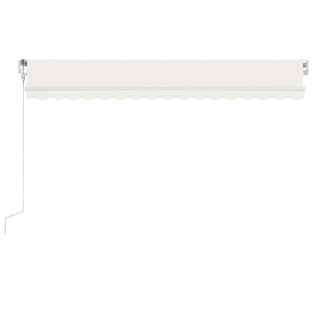 vidaXL Automatycznie zwijana markiza, LED i czujnik wiatru, 450x350 cm