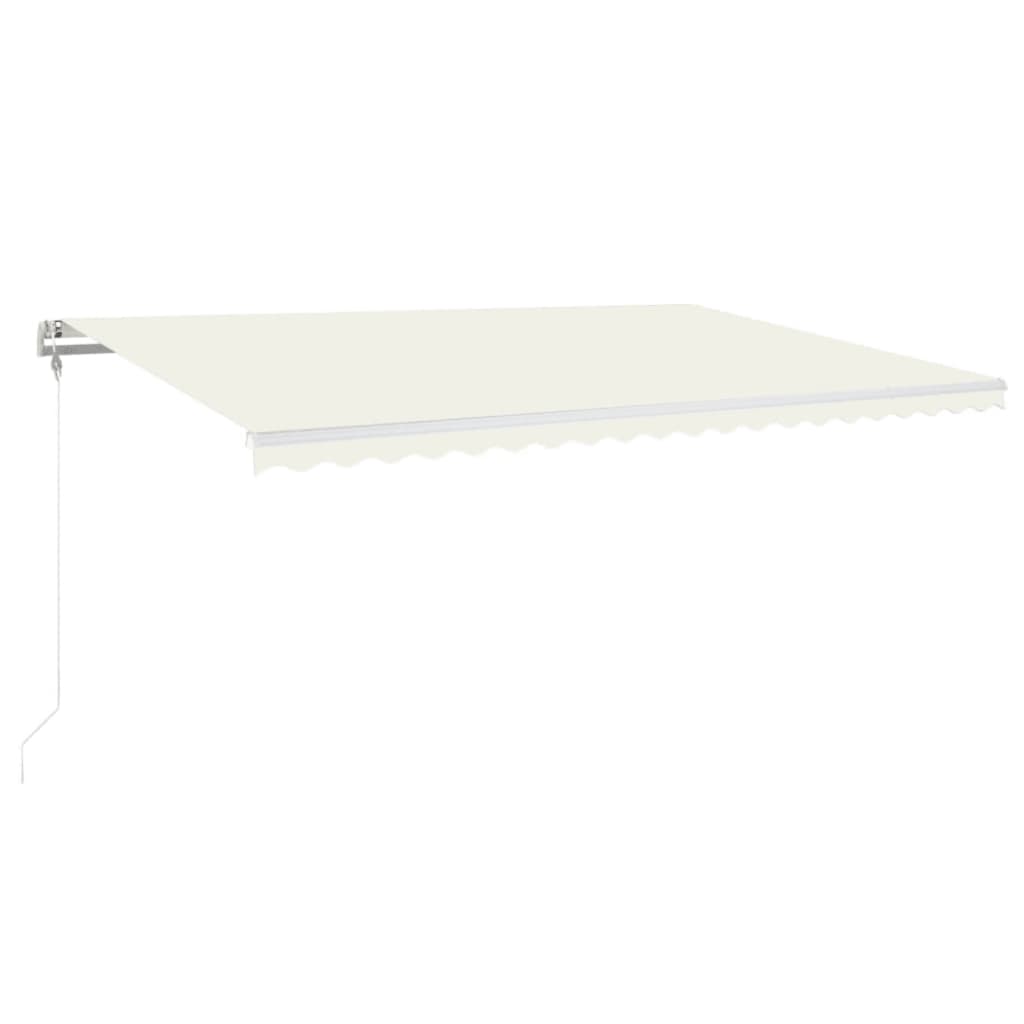 vidaXL Automatycznie zwijana markiza, 500x350 cm, kremowa