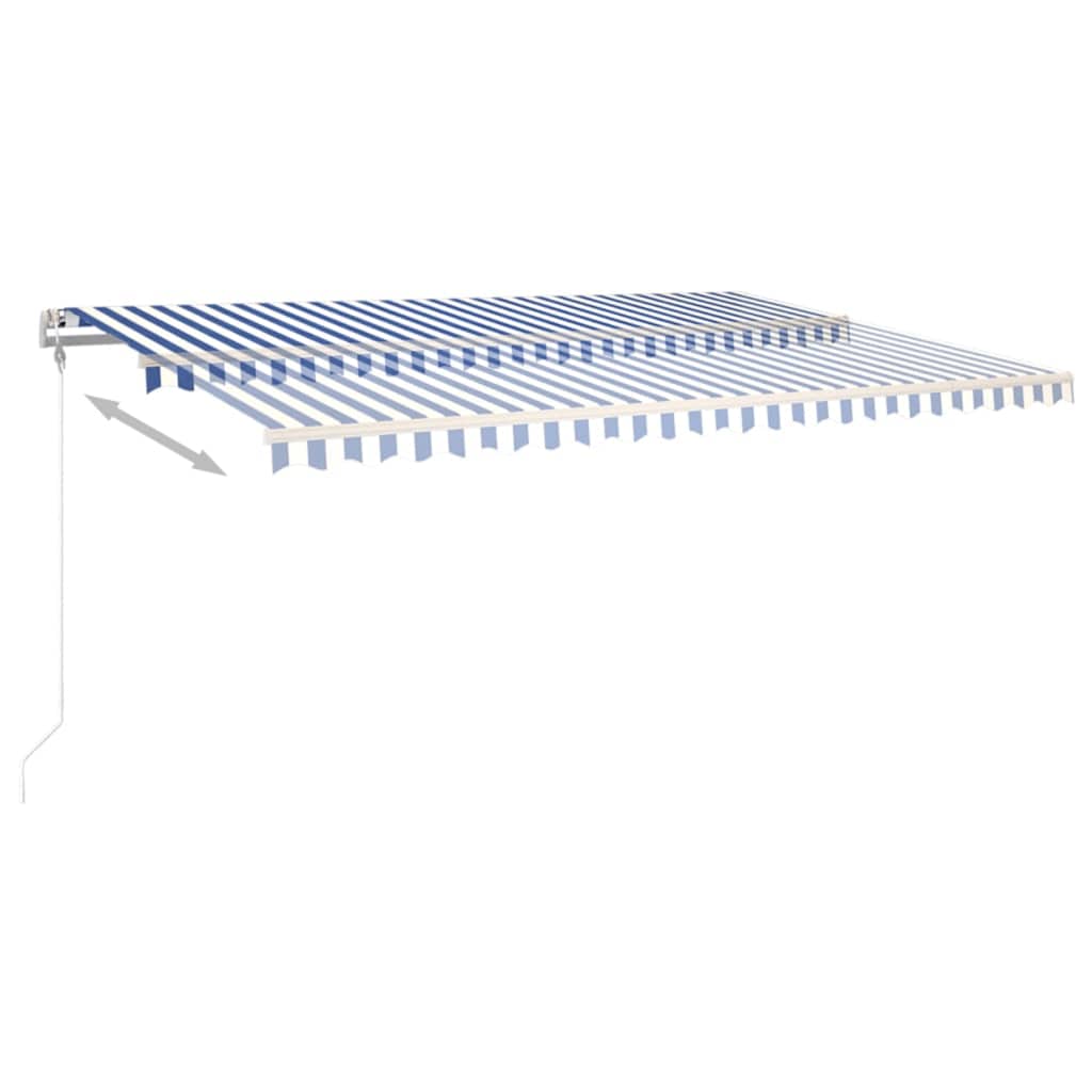 vidaXL Automatycznie zwijana markiza, LED i czujnik wiatru, 500x350 cm