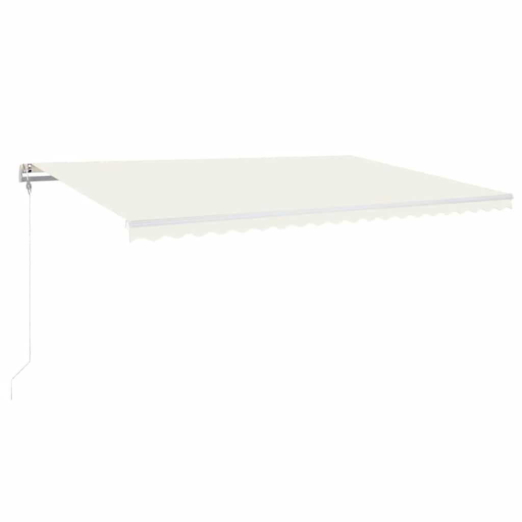vidaXL Automatycznie zwijana markiza, LED i czujnik wiatru, 500x350 cm