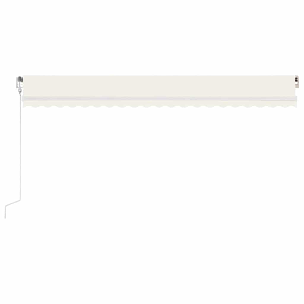 vidaXL Automatycznie zwijana markiza, LED i czujnik wiatru, 500x350 cm