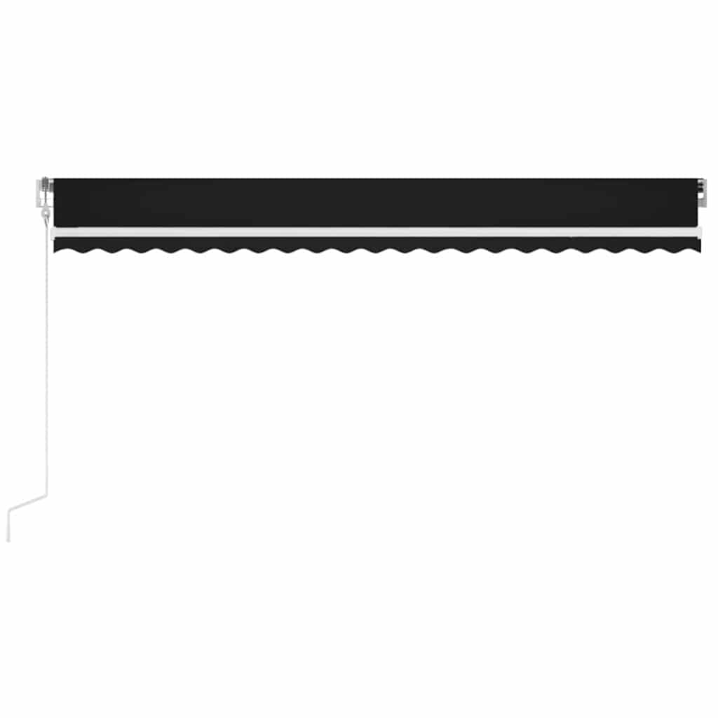 vidaXL Automatycznie zwijana markiza, LED i czujnik wiatru, 500x350 cm