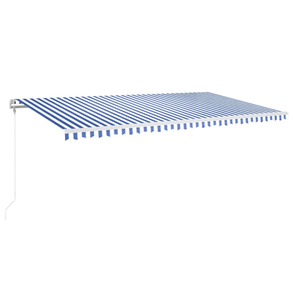 vidaXL Automatycznie zwijana markiza, LED i czujnik wiatru, 600x350 cm