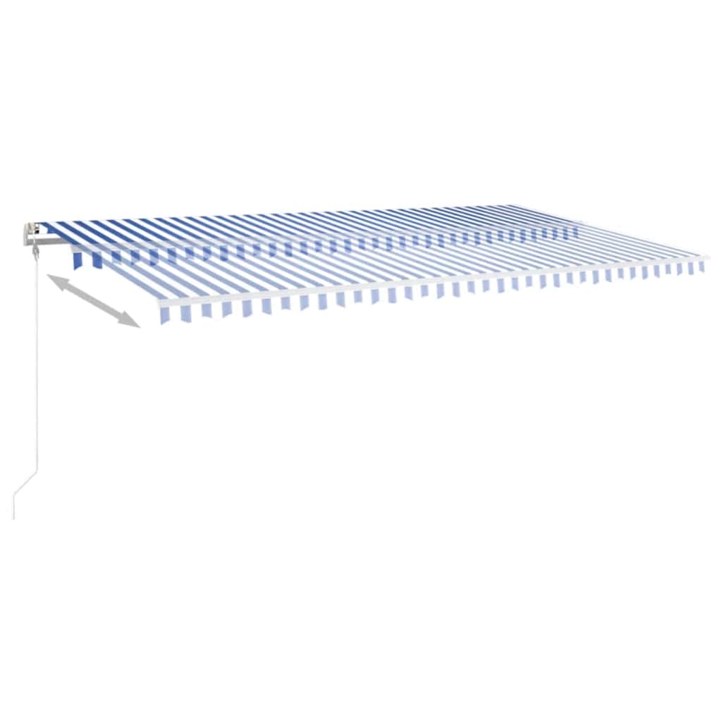 vidaXL Automatycznie zwijana markiza, LED i czujnik wiatru, 600x350 cm