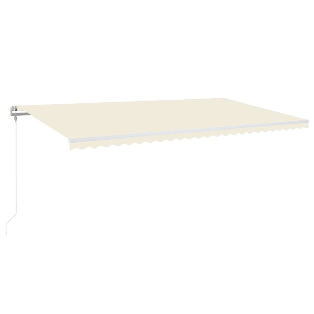 vidaXL Automatycznie zwijana markiza, LED i czujnik wiatru, 600x350 cm