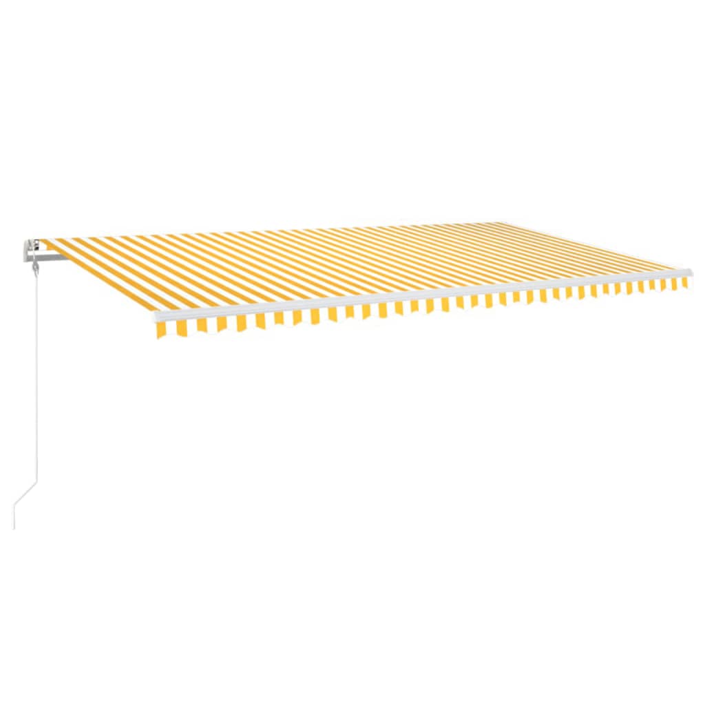 vidaXL Automatycznie zwijana markiza, LED i czujnik wiatru, 600x350 cm