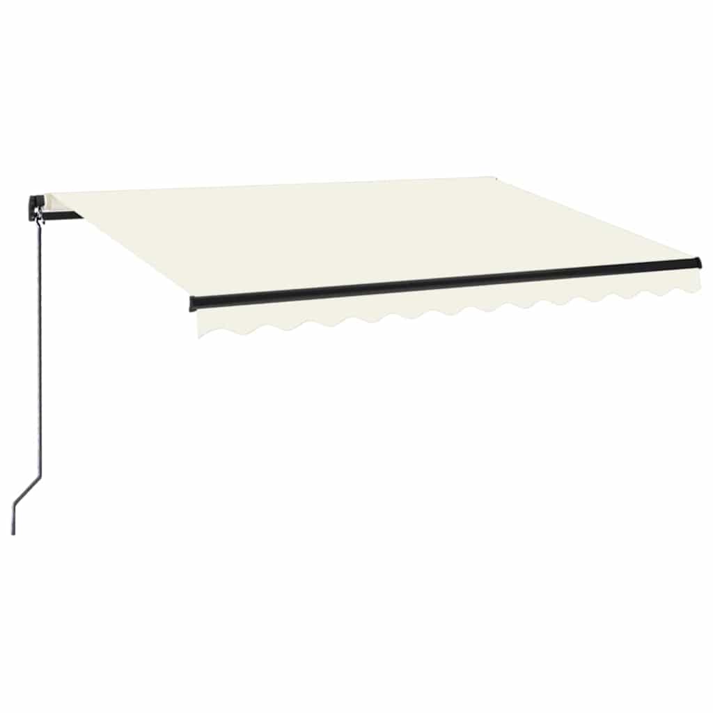 vidaXL Ręcznie zwijana markiza, 350 x 250 cm, kremowa