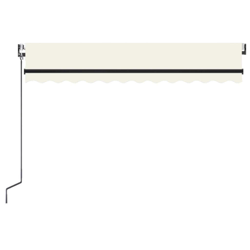 vidaXL Automatycznie zwijana markiza, 350 x 250 cm, kremowa