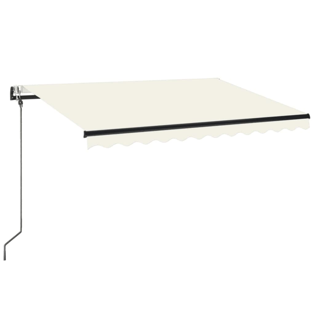 vidaXL Automatycznie zwijana markiza, LED i czujnik wiatru, 350x250 cm