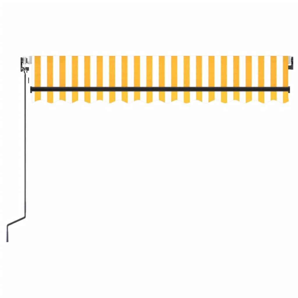 vidaXL Automatycznie zwijana markiza, LED i czujnik wiatru, 350x250 cm