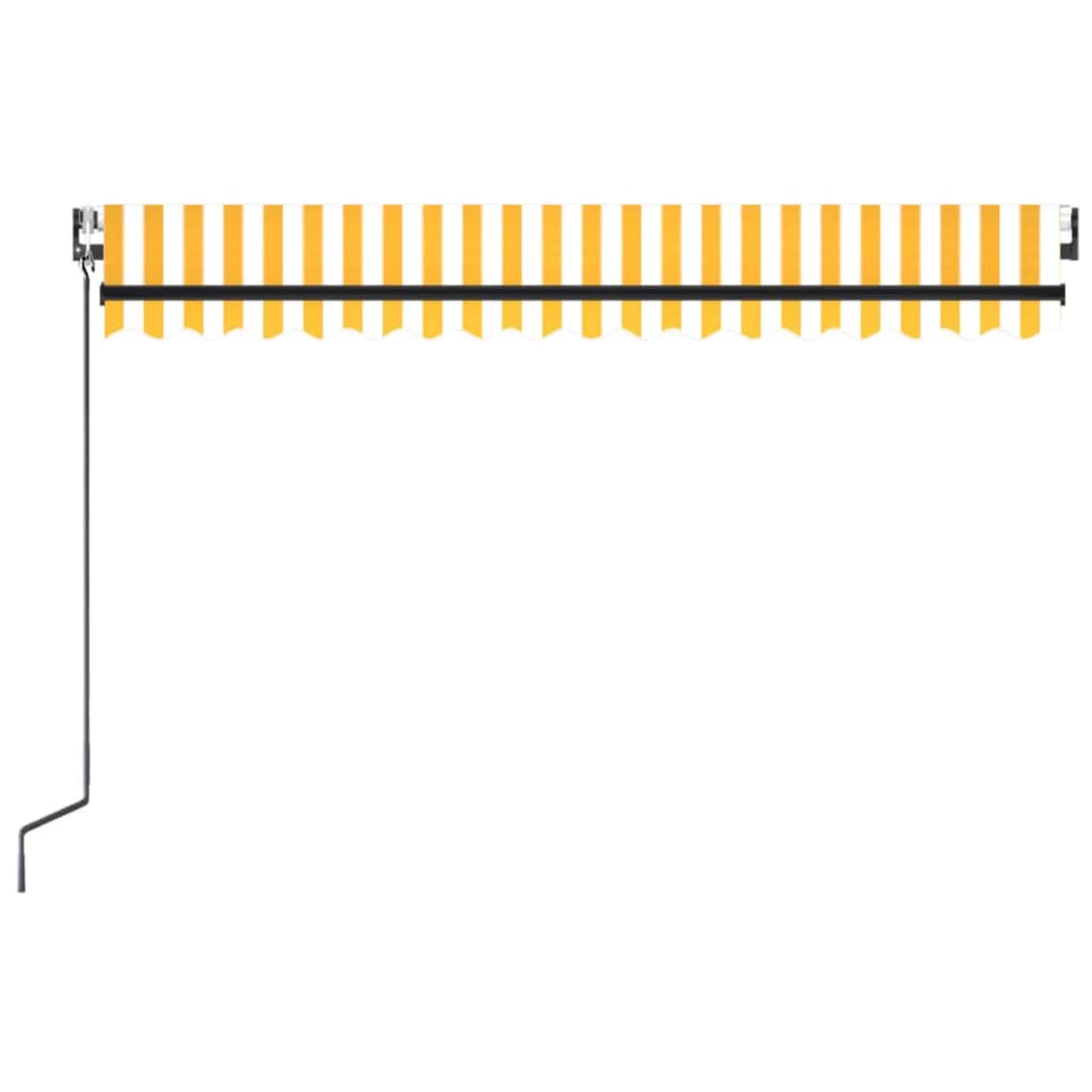 vidaXL Automatycznie zwijana markiza, LED i czujnik wiatru, 450x300 cm