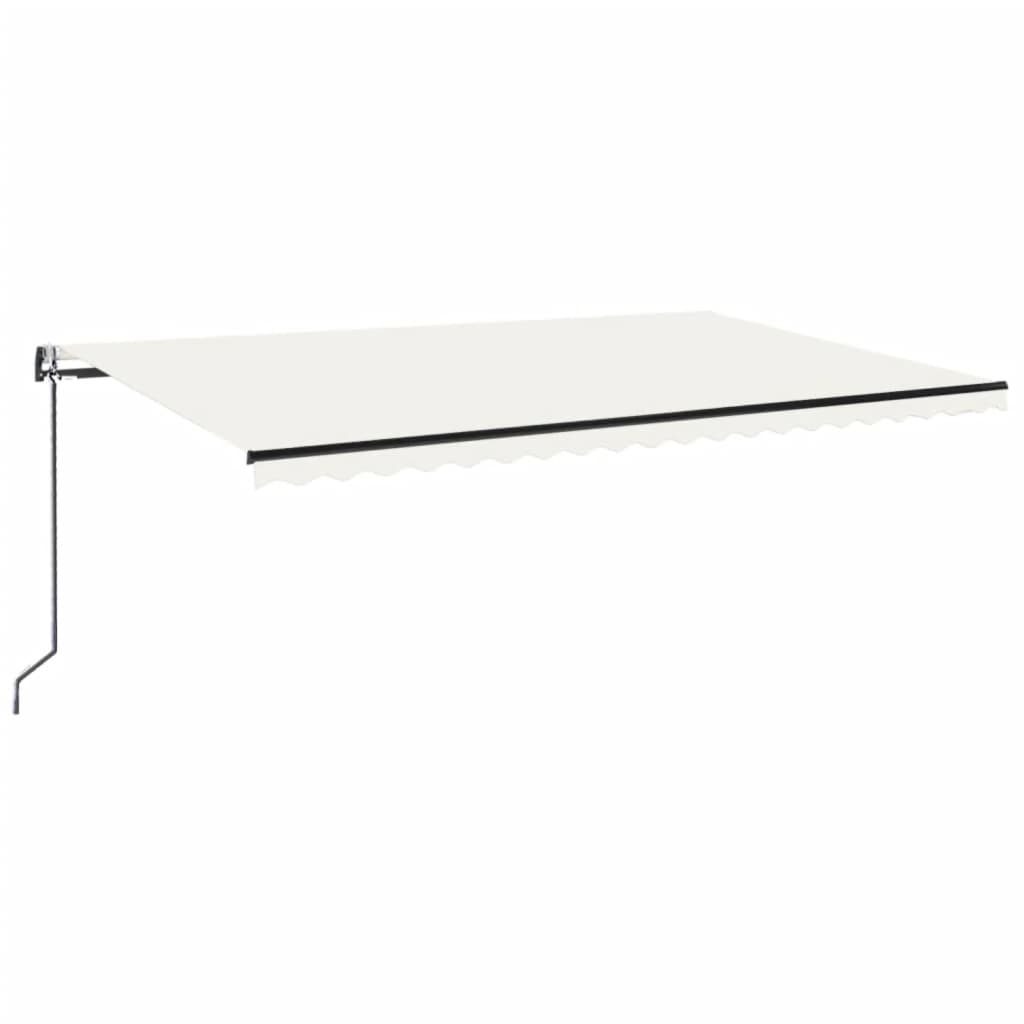 vidaXL Automatycznie zwijana markiza, LED i czujnik wiatru, 500x300 cm