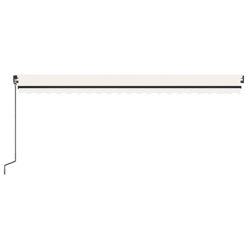 vidaXL Automatycznie zwijana markiza, LED i czujnik wiatru, 500x300 cm