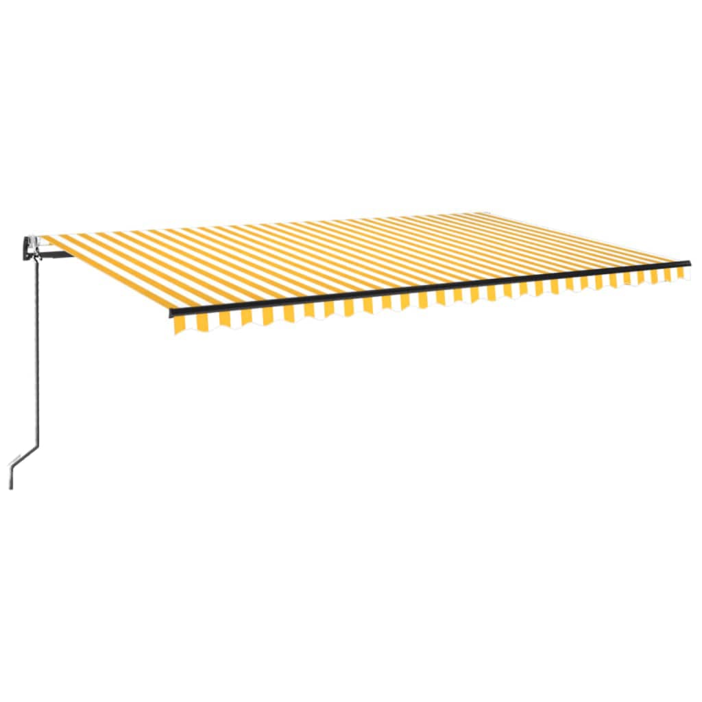 vidaXL Automatycznie zwijana markiza, LED i czujnik wiatru, 500x300 cm