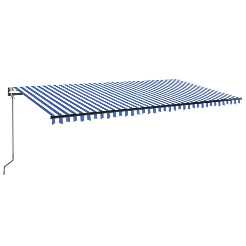 vidaXL Automatycznie zwijana markiza, LED i czujnik wiatru, 600x300 cm
