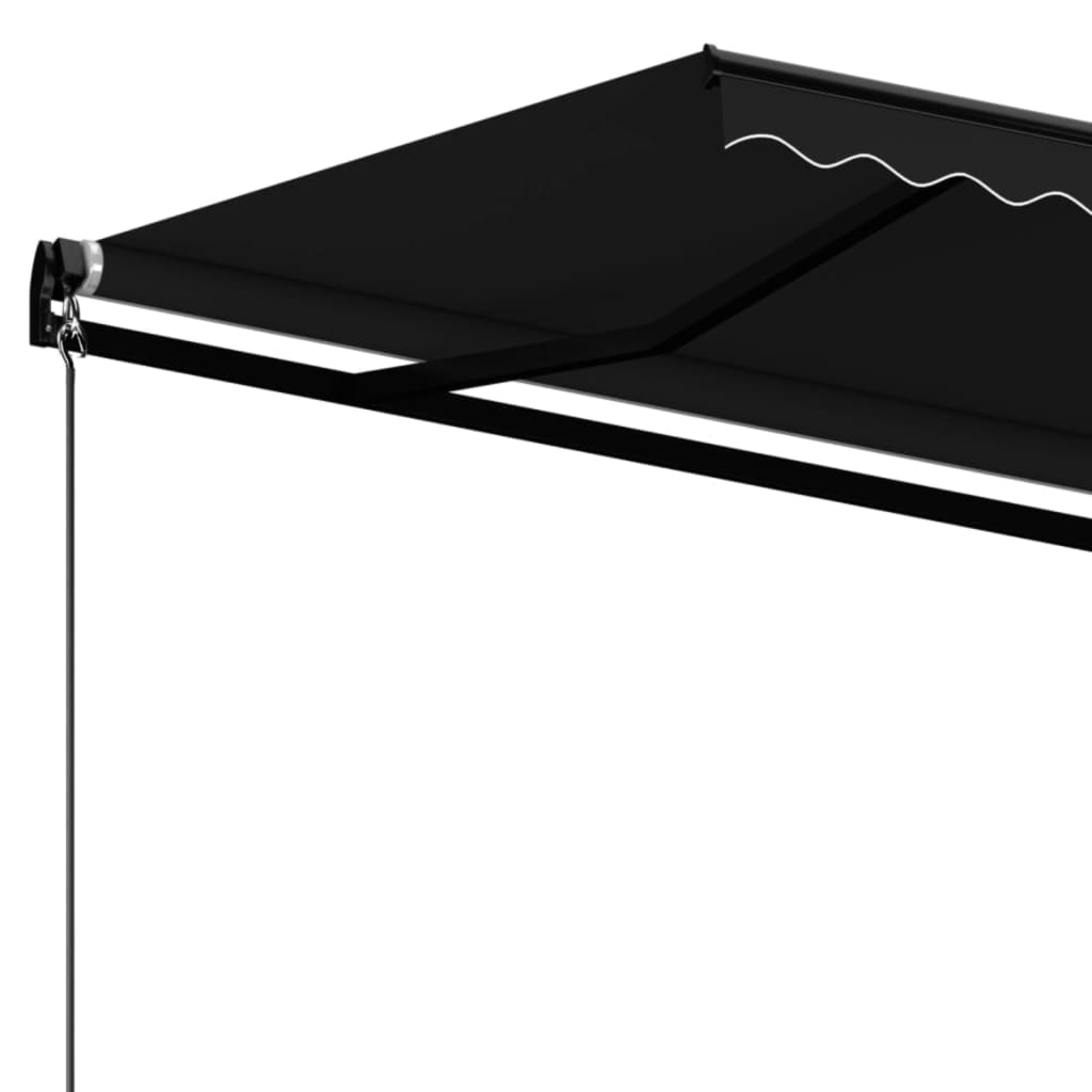 vidaXL Ręcznie zwijana markiza, 400 x 350 cm, antracytowa