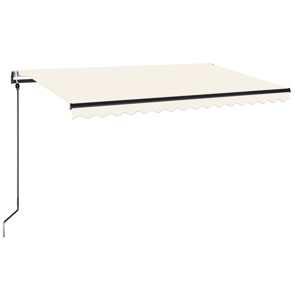 vidaXL Automatycznie zwijana markiza, LED i czujnik wiatru, 400x350 cm