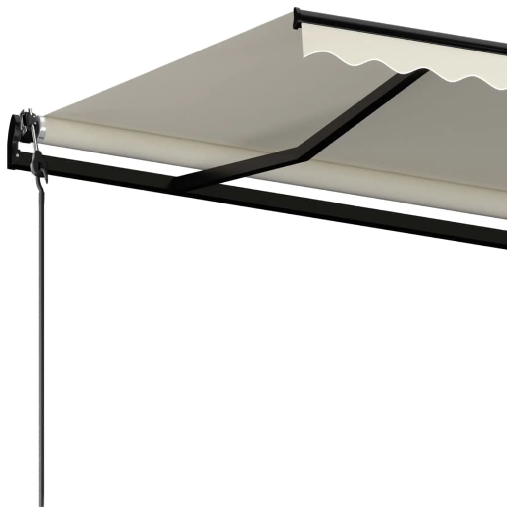 vidaXL Automatycznie zwijana markiza, 450x350 cm, kremowa