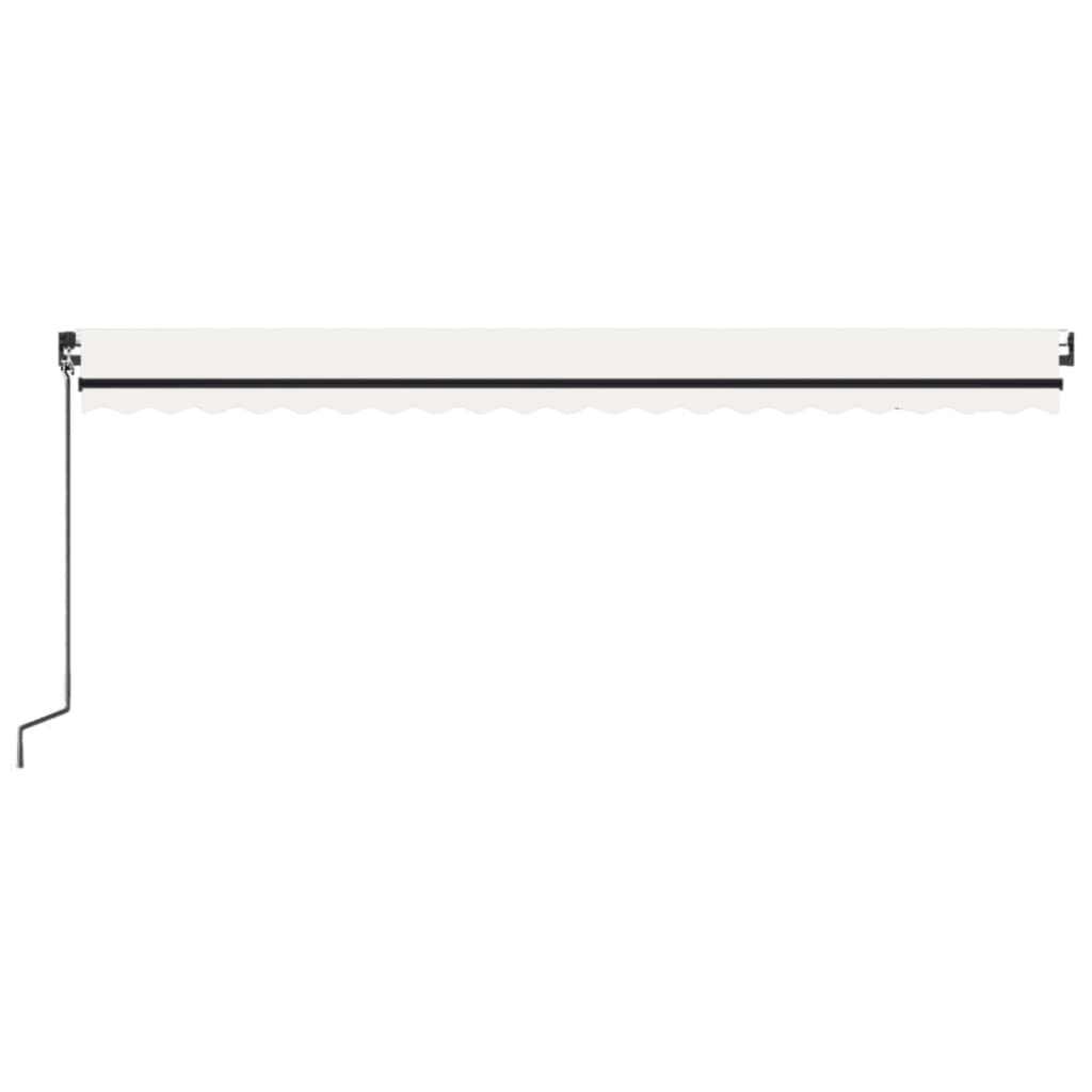vidaXL Automatycznie zwijana markiza, LED i czujnik wiatru, 500x350 cm