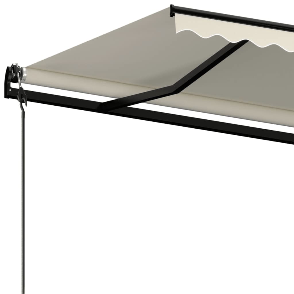 vidaXL Automatycznie zwijana markiza, 600x350 cm, kremowa