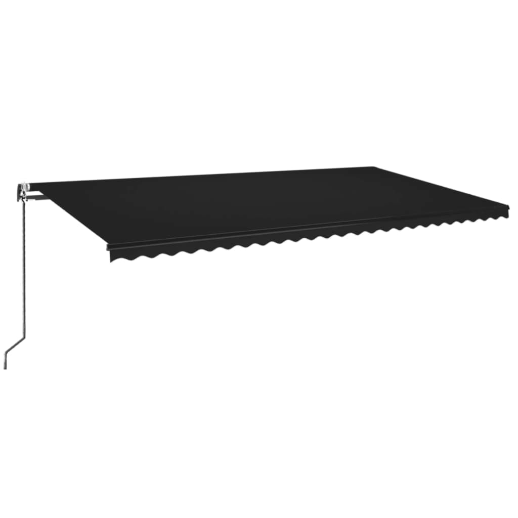 vidaXL Automatycznie zwijana markiza, 600x350 cm, antracytowa