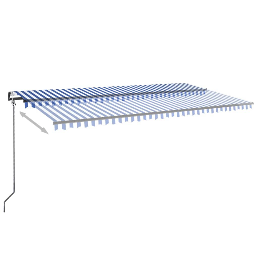 vidaXL Automatycznie zwijana markiza, LED i czujnik wiatru, 600x350 cm