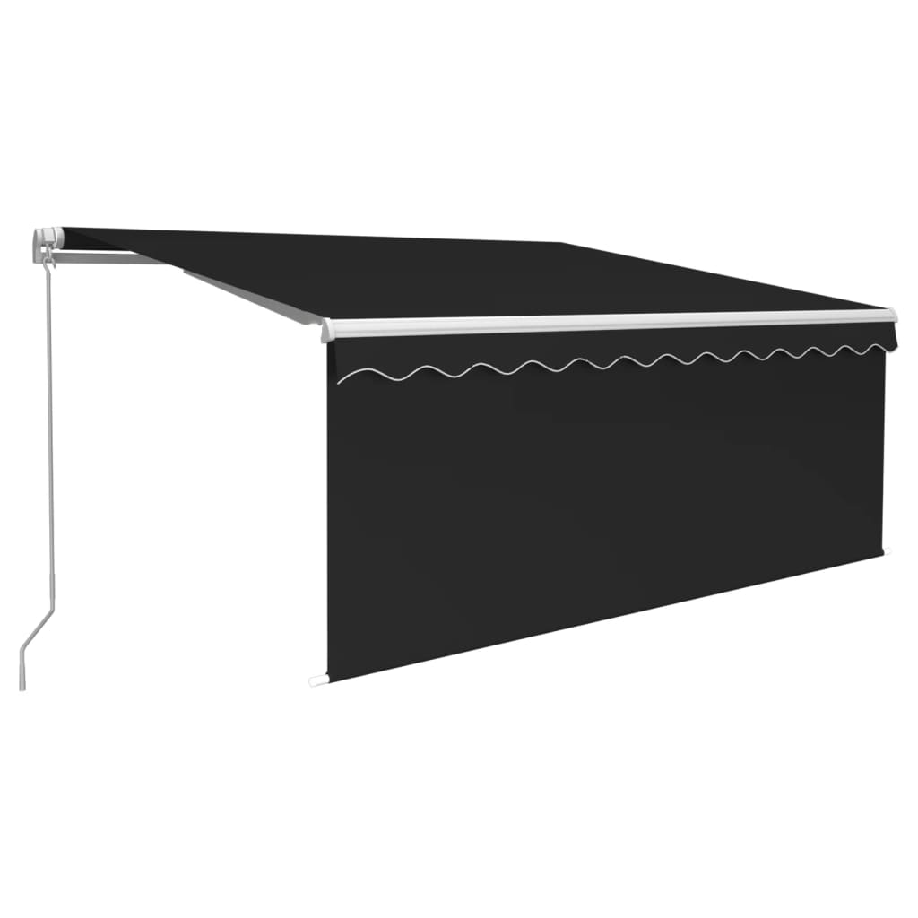 vidaXL Ręcznie zwijana markiza z zasłoną, 3x2,5 m, antracytowa
