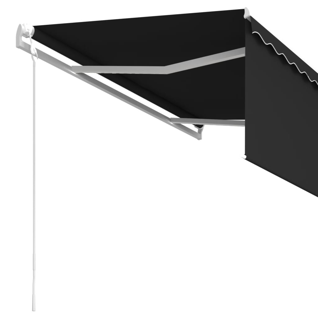vidaXL Automatycznie zwijana markiza z zasłoną, 3x2,5 m, antracytowa