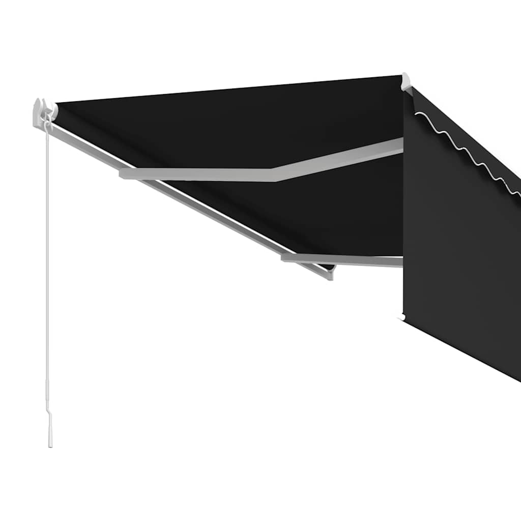 vidaXL Ręcznie zwijana markiza z zasłoną, 3,5x2,5 m, antracytowa