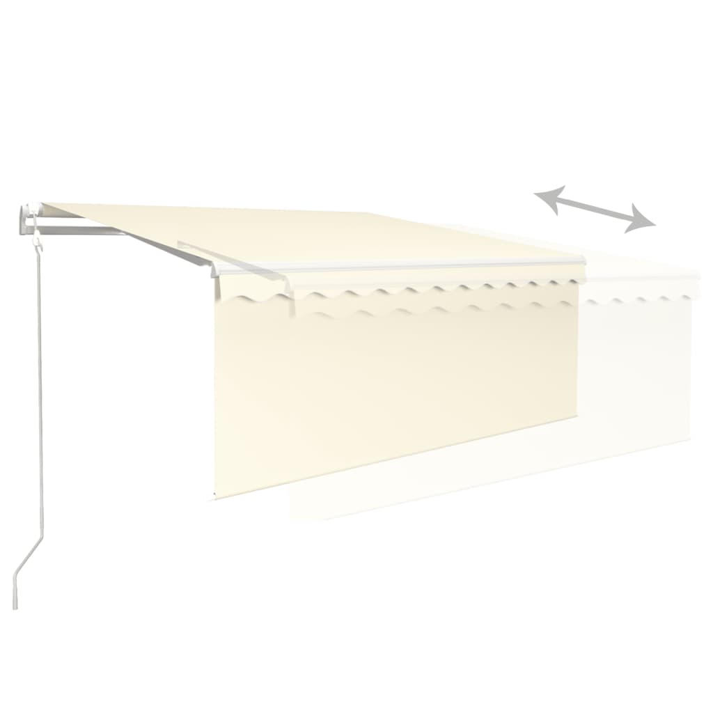 vidaXL Automatyczna markiza z zasłoną, LED i czujnikiem, 3,5x2,5 m