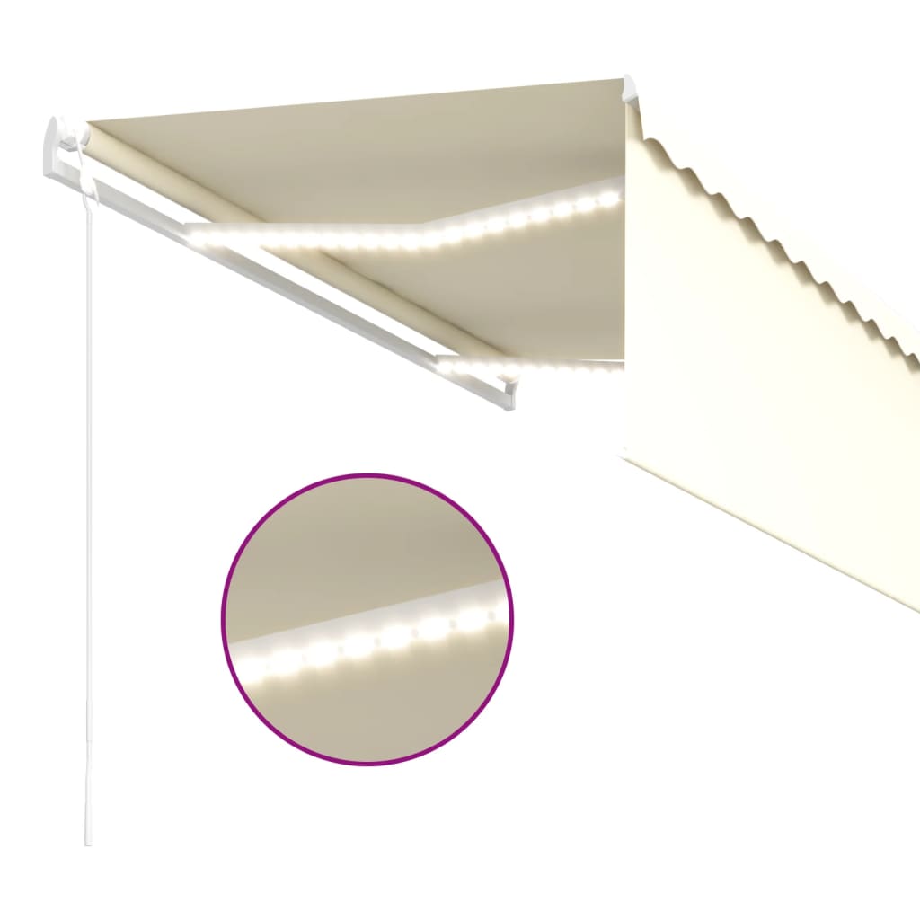 vidaXL Automatyczna markiza z zasłoną, LED i czujnikiem, 3,5x2,5 m